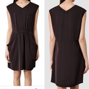 All Saints Oxblood Purple Thea Dress
Size 0